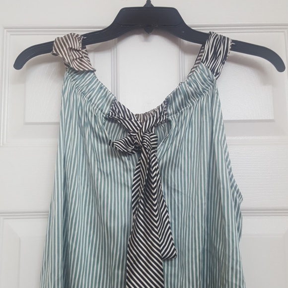 BCBGMAXAZRIA Silk Blouse Striped Tank - Picture 2 of 6